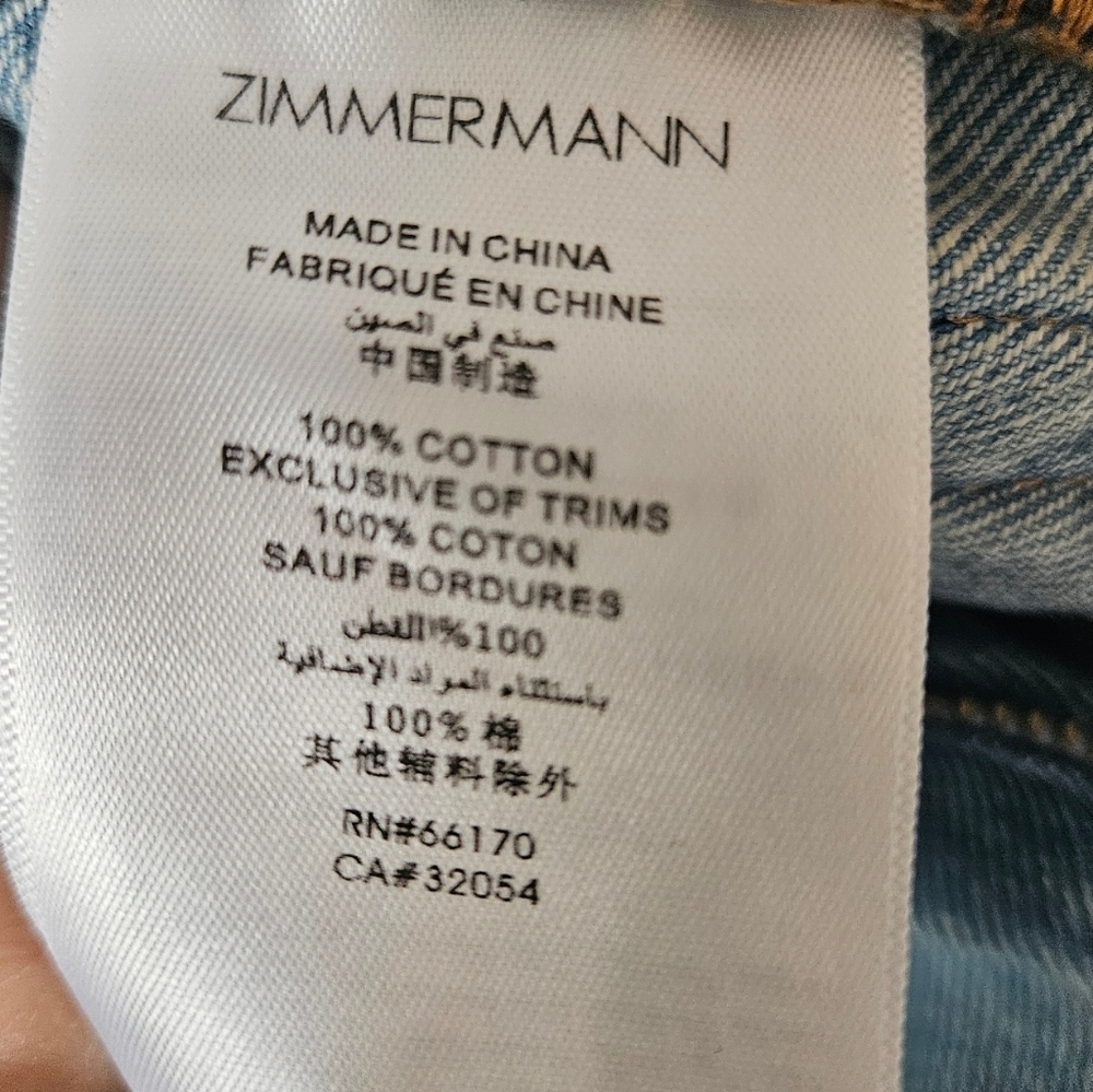 Zimmermann “Crush” High Rise Wide Leg Jeans – Size 25 - Picture 4 of 7